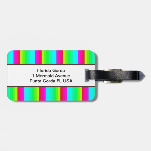 Punta Gorda, Florida Mermaid Custom Bagagelabel (Achterkant horizontaal)