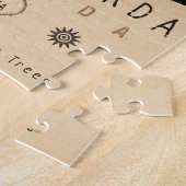 Punta Gorda Florida Retro Zonsondergang Palmboom j Legpuzzel (Zijkant)