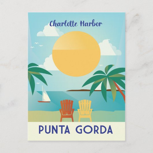 Punta Gorda, Florida,  stijl Briefkaart (Voorkant)