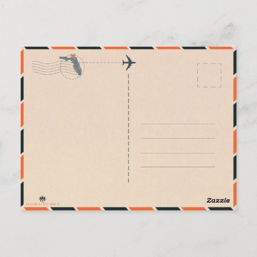 Punta Gorda Florida tropische palmboom jaren 1950 Briefkaart (Achterkant)