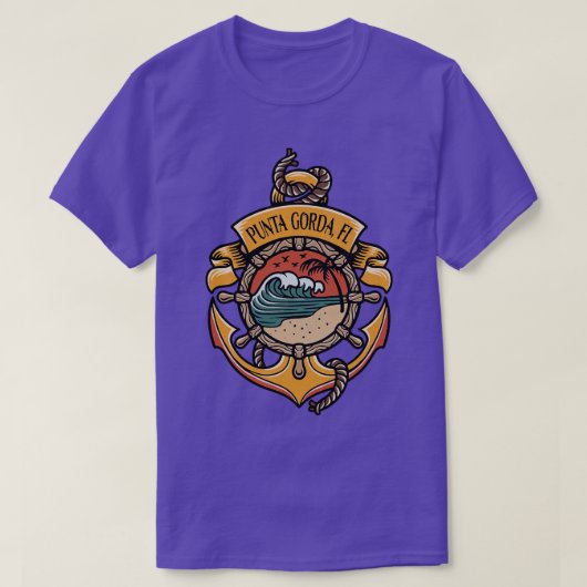 Punta Gorda Florida Westkust Stranden Varen Vis T-shirt (Design voorkant)
