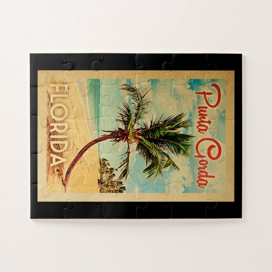 Punta Gorda Jigzaag Puzzle Palm Beach Retro Legpuzzel (Horizontaal)