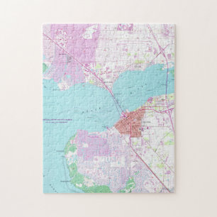 Punta Gorda & Port Charlotte Florida Map (1957) Legpuzzel