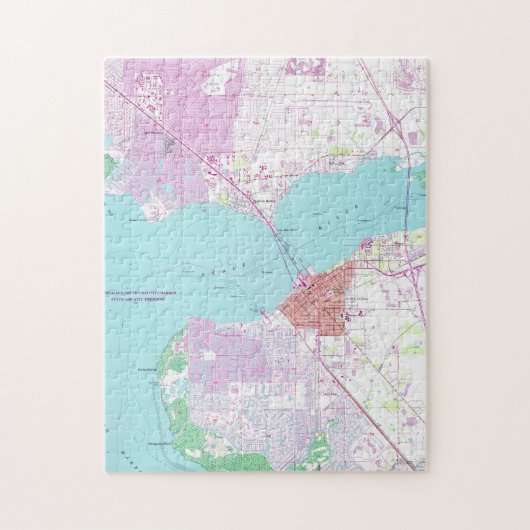 Punta Gorda & Port Charlotte Florida Map (1957) Legpuzzel (Verticaal)