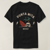 Punta Mita Meico  Surfing Skeleton Skull T-shirt (Design voorkant)