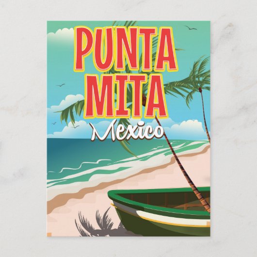 Punta Mita Mexicaanse reisposter Briefkaart (Voorkant)