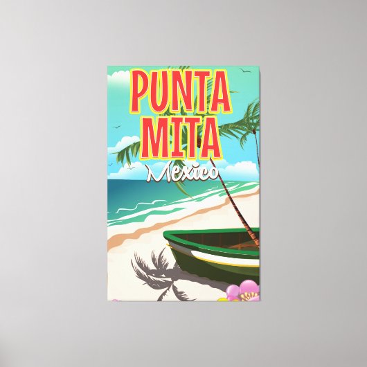 Punta Mita Mexicaanse reisposter Canvas Afdruk (Voorkant)