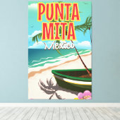 Punta Mita Mexicaanse reisposter Canvas Afdruk (Insitu (Houten vloer))