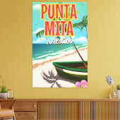 Punta Mita Mexicaanse reisposter Canvas Afdruk (Insitu (Woonkamer))