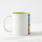 Punta Mita, Mexico Beach reisposter Tweekleurige Koffiemok (Links)