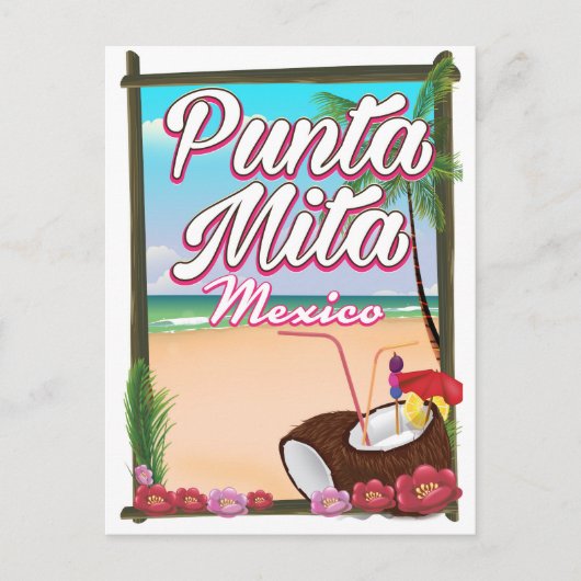 Punta Mita, Mexico strand reisposter Briefkaart (Voorkant)