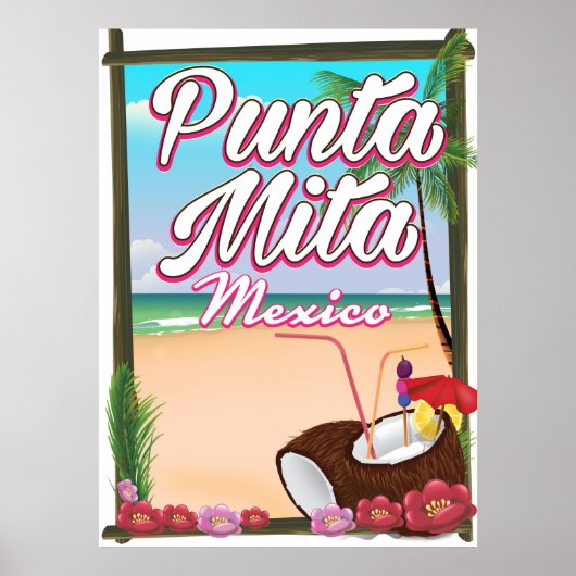 Punta Mita, Mexico strand reisposter Poster (Voorkant)