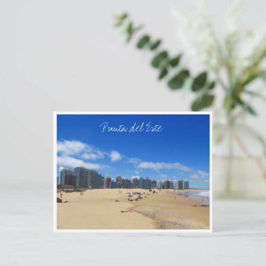 punta strand skyline briefkaart (Staand voorkant)