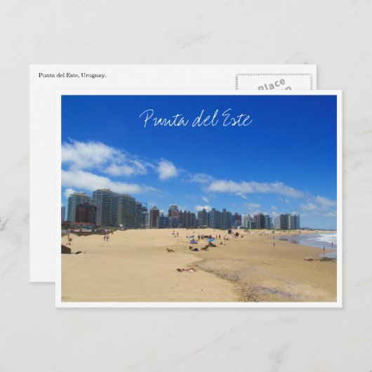 punta strand skyline briefkaart (Voorkant / Achterkant)