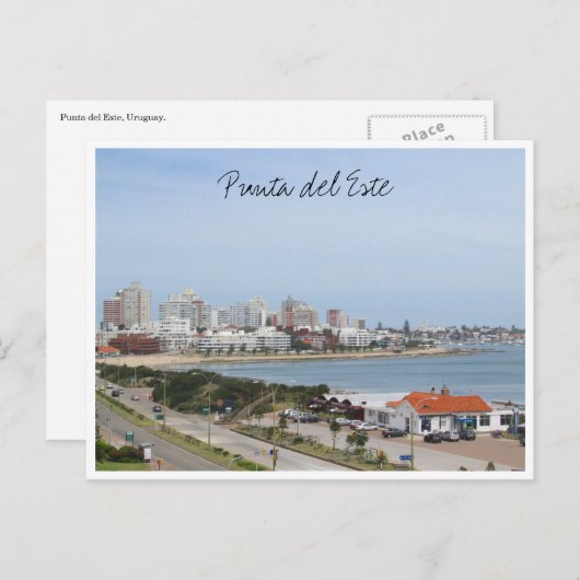 punta strand town uruguay briefkaart (Voorkant / Achterkant)