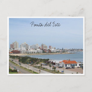 punta strand town uruguay briefkaart