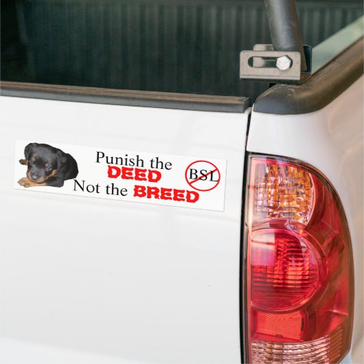 Punteer het DEED, niet het BREED Bumpersticker (Op Truck)
