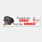 Punteer het DEED, niet het BREED Bumpersticker (Voorkant)