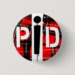 PUNTEN IN BUTTON MET DISTRESS PLAID