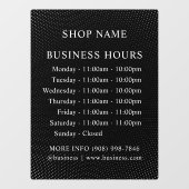 PUNTEN | Logo en kantooruren | wijzerplaat Raamsticker (Vel)