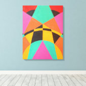 Punten van groene balans moderne canvasprint canvas afdruk (Insitu (Houten vloer))