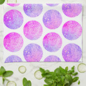 Punten van paarse glitter theedoek (Gevouwen)