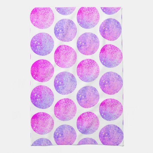 Punten van paarse glitter theedoek (Verticaal)