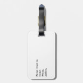 Puntengeel van kunstenaar bagagelabel (Achterkant verticaal)