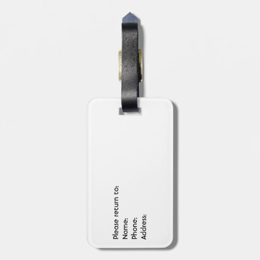 Puntengeel van kunstenaar bagagelabel (Achterkant verticaal)