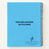 Puntenschoenen Waarschuwing Sky Blue op maat Notitieboek (Achterkant)