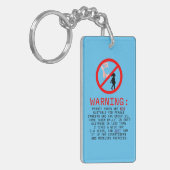 Puntenschoenen Waarschuwing Sky Blue op maat Sleutelhanger (Voorkant Links)