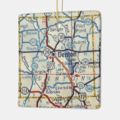  puntenton TX-kaart Keramisch Ornament (Links)