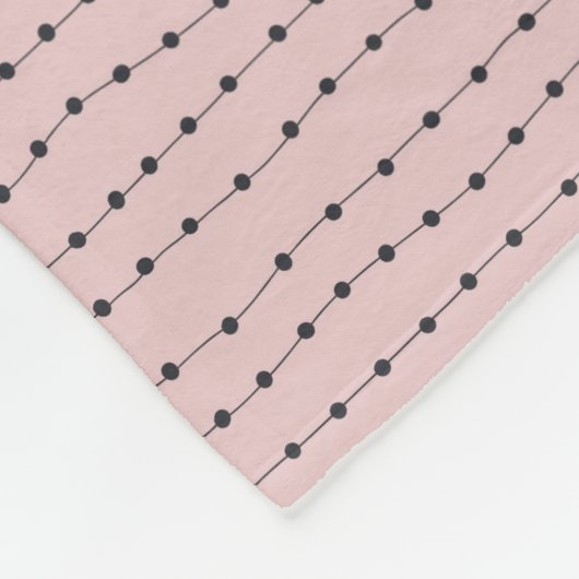 puntfluisterknuppel fleece deken (Hoek)