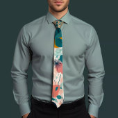 Puntgevuld Stropdas met bloemenprint