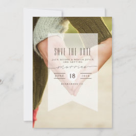 Puntige banneroverlay | De datumfoto opslaan Save The Date