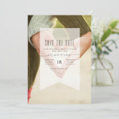 Puntige banneroverlay | De datumfoto opslaan Save The Date (Staand voorkant)