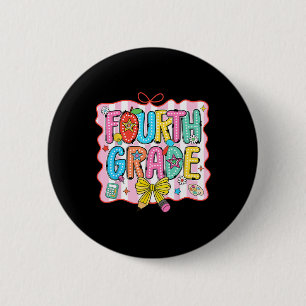 Puntige potloodboog Ck naar school onderwijzeres v Ronde Button 5,7 Cm