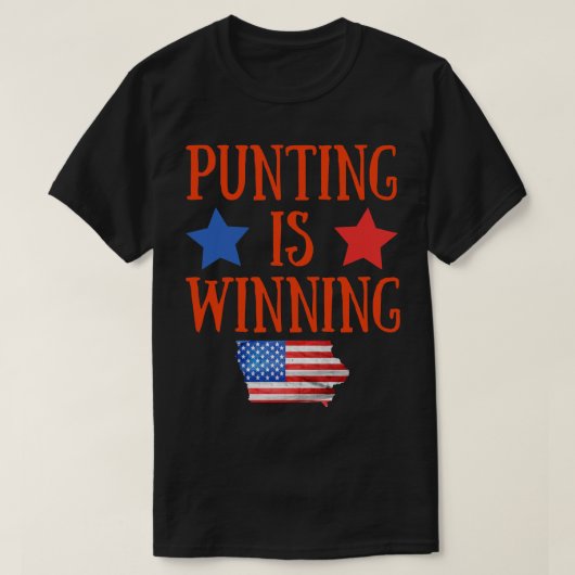 Punting is het winnen van iowa 2 t-shirt (Design voorkant)