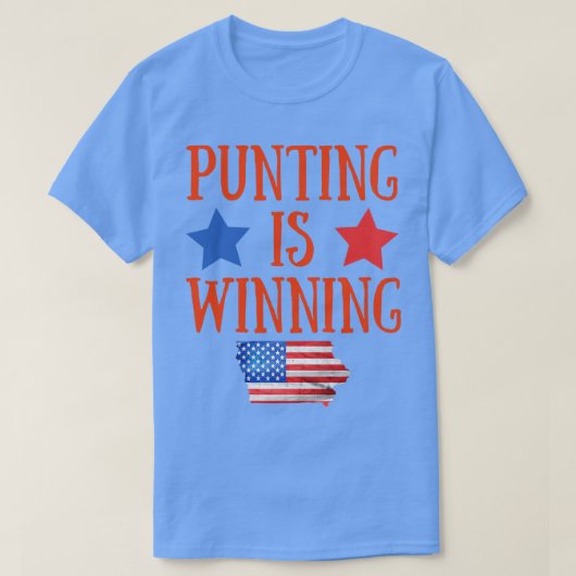 Punting is het winnen van iowa 2 t-shirt (Design voorkant)