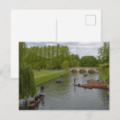 Punting op het Briefkaart van de rivierdam (Voorkant / Achterkant)