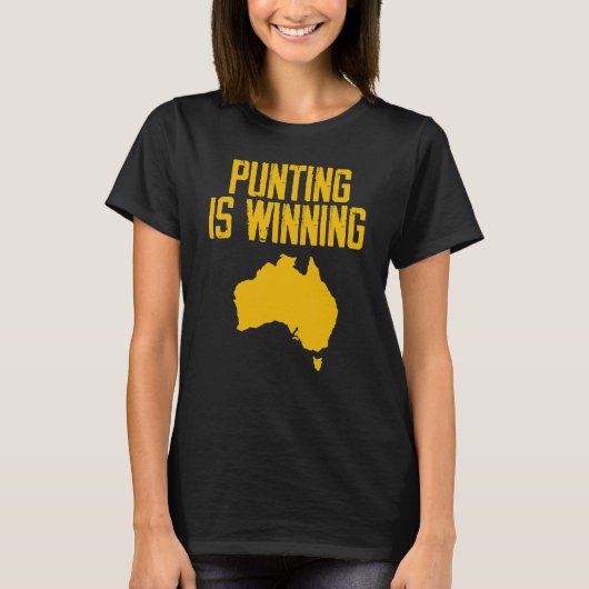 Punting wint Australische kaart T-shirt (Voorkant)