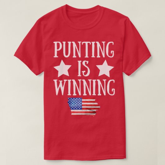 Punting wint Iowa 1 T-shirt (Design voorkant)