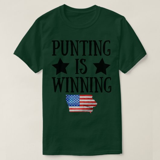 Punting wint Iowa T-shirt (Design voorkant)