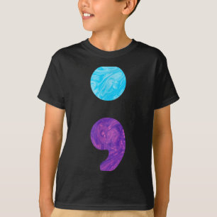 Puntkomma depressie preventie bewustzijn week t-shirt