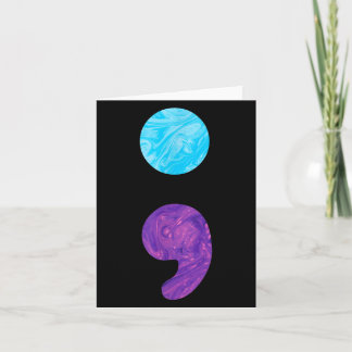 Puntkomma depressiepreventie bewustzijn week kaart