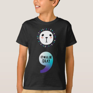 Puntkomma Ga Door Met Opkomen Voor Geestelijke Gez T-shirt