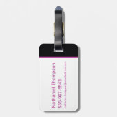  puntkomma-Logo Bagagelabel (Achterkant verticaal)