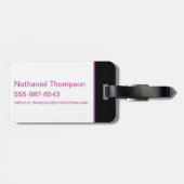  puntkomma-Logo Bagagelabel (Achterkant horizontaal)