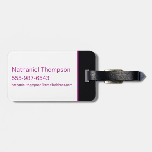  puntkomma-Logo Bagagelabel (Achterkant horizontaal)