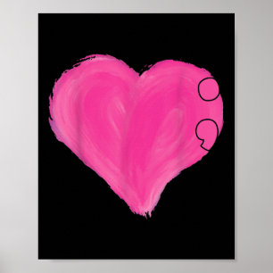 Puntkomma Maand van de Geestelijke Gezondheidsbewu Poster